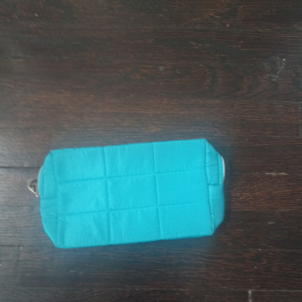 Kind Science Quilted Lined Makeup Bag • Teal
